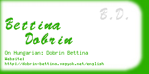 bettina dobrin business card